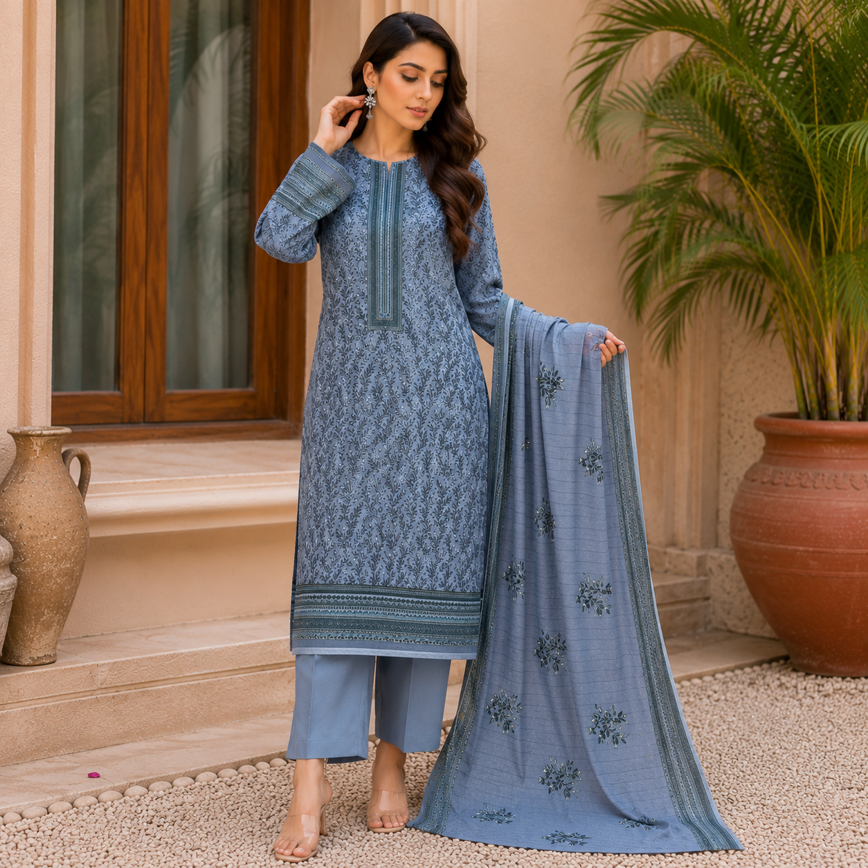Dastaan 3Pc printed lawn