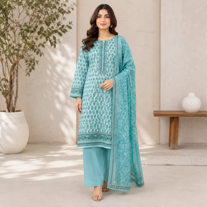 Dastaan 3Pc printed lawn