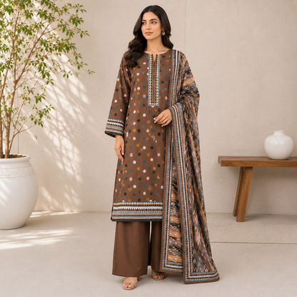 Dastaan 3Pc printed lawn