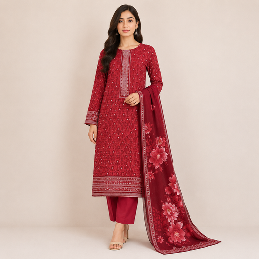 Dastaan 3Pc printed lawn
