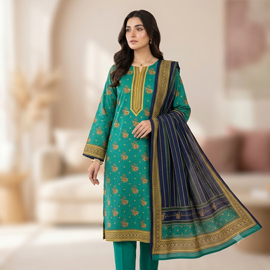 Summer Original Printed Lawn 3-PC