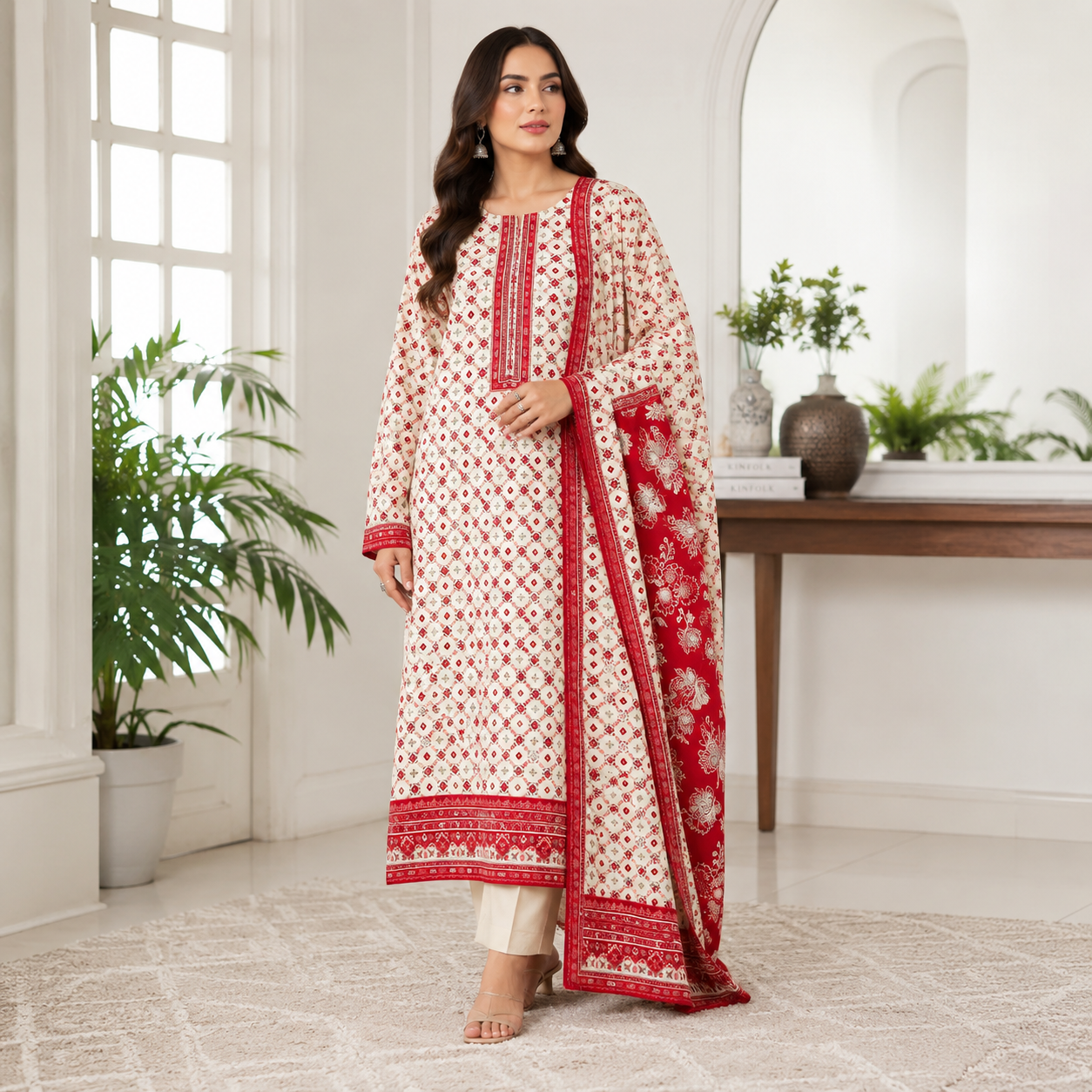 Dastaan 3Pc printed lawn
