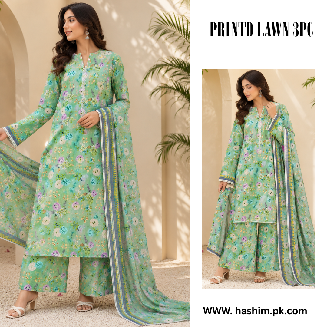 LAWN DUPATTA 3PC BRANDED COLLECTION