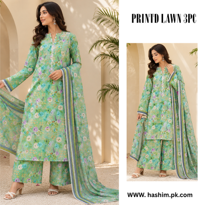 LAWN DUPATTA 3PC BRANDED COLLECTION