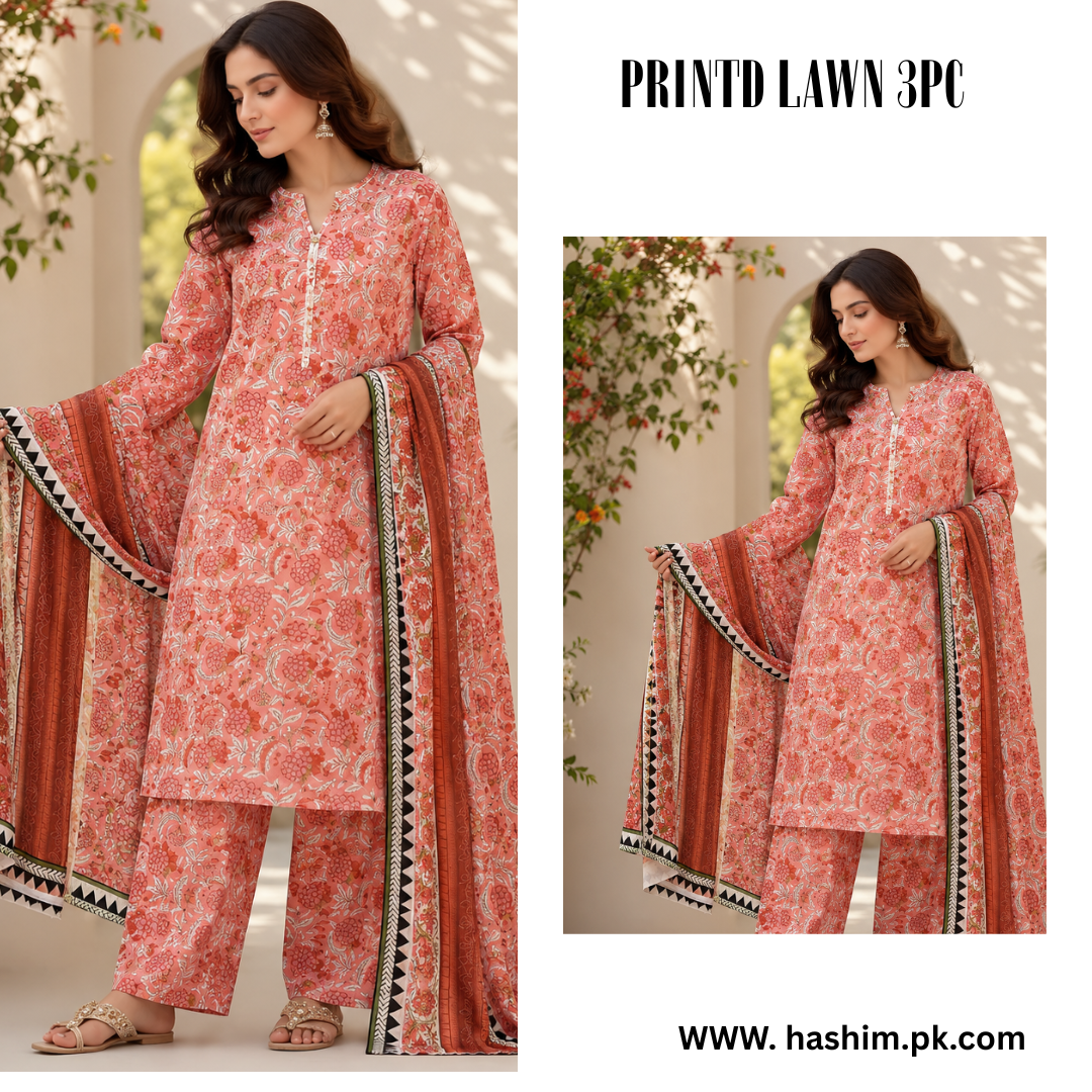 LAWN DUPATTA 3PC BRANDED COLLECTION