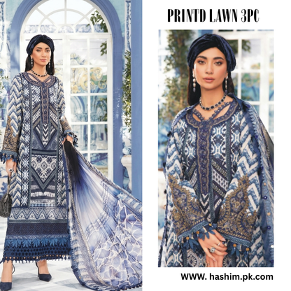 LAWN DUPATTA 3PC BRANDED COLLECTION