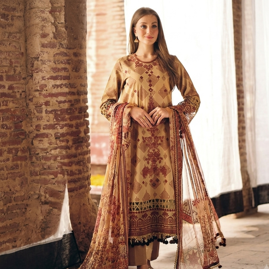 LAWN DUPATTA 3PC BRANDED COLLECTION