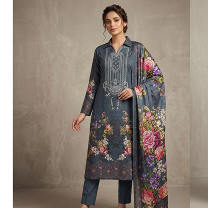 Zarqoon Lawn 3PC – Soft & Elegant Edition