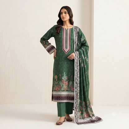 Zarqoon Lawn 3PC – Soft & Elegant Edition