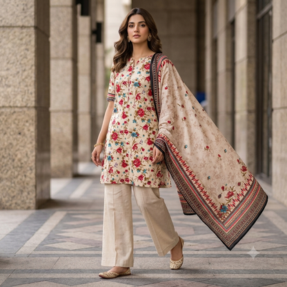 Summer Original Printed Lawn 3-PC