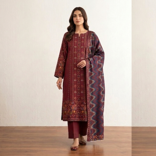 Zarqoon Lawn 3PC – Soft & Elegant Edition