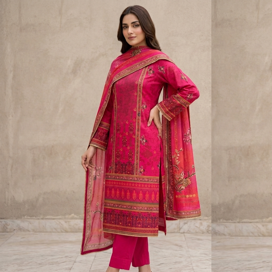 Zarqoon Lawn 3PC – Soft & Elegant Edition