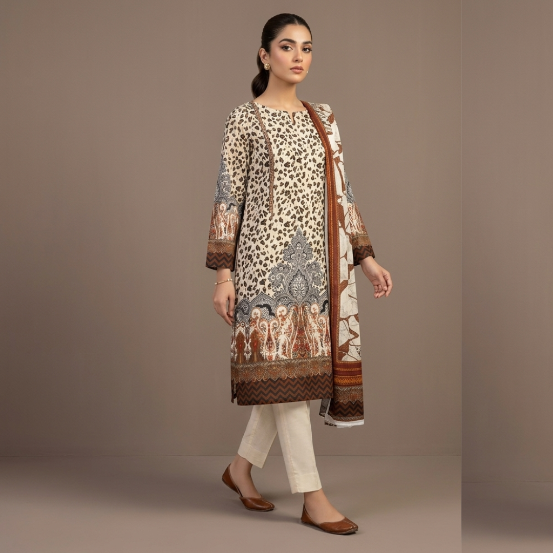 Zarqoon Lawn 3PC – Soft & Elegant Edition