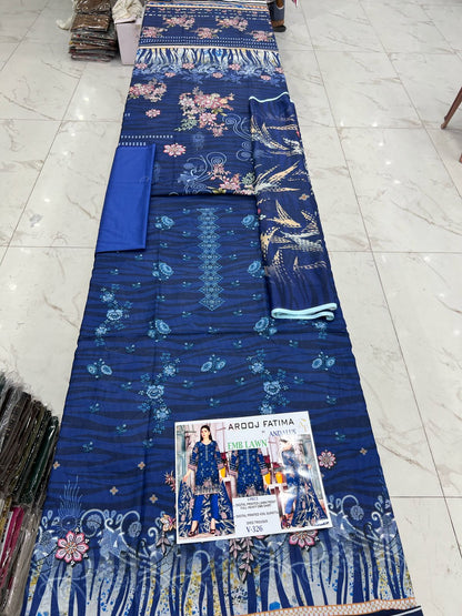 AROOJ FATIMA EMB Lawn 3PC