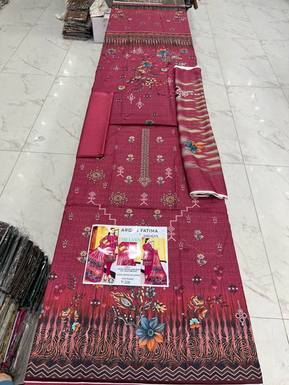 AROOJ FATIMA EMB Lawn 3PC