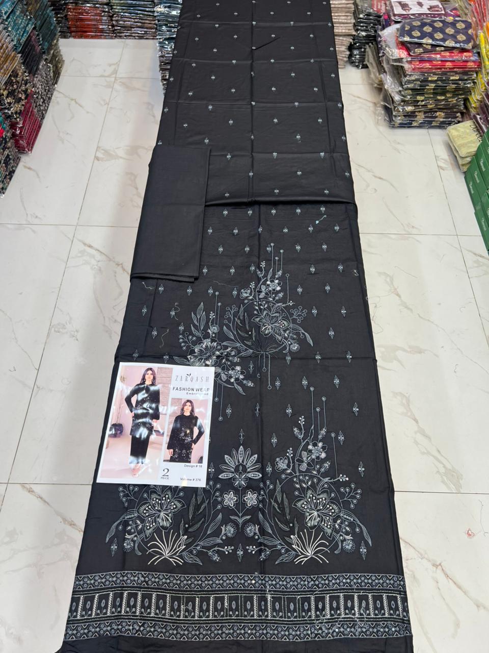 ZARQASH Luxe EMB Lawn 2PC – Summer Edit