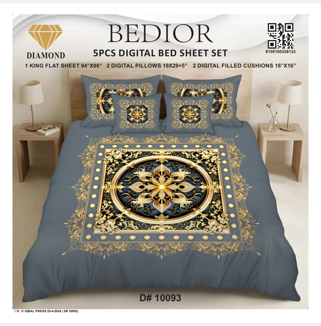 BEDIOR 5PCS DIGITAL BED SHEET SET 10093