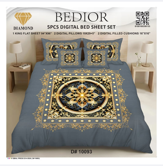 BEDIOR 5PCS DIGITAL BED SHEET SET 10093
