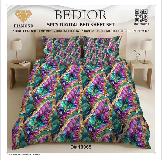 BEDIOR 5PCS DIGITAL BED SHEET SET 10065