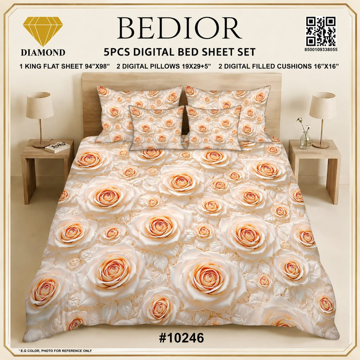 BEDIOR 5PCS DIGITAL BED SHEET SET 10246