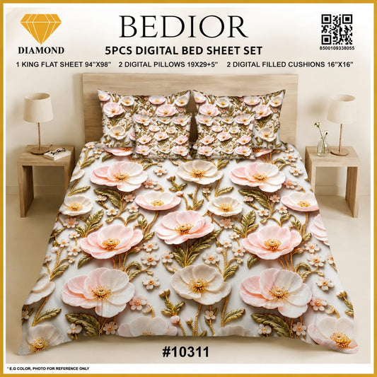 BEDIOR 5PCS DIGITAL BED SHEET SET 10311