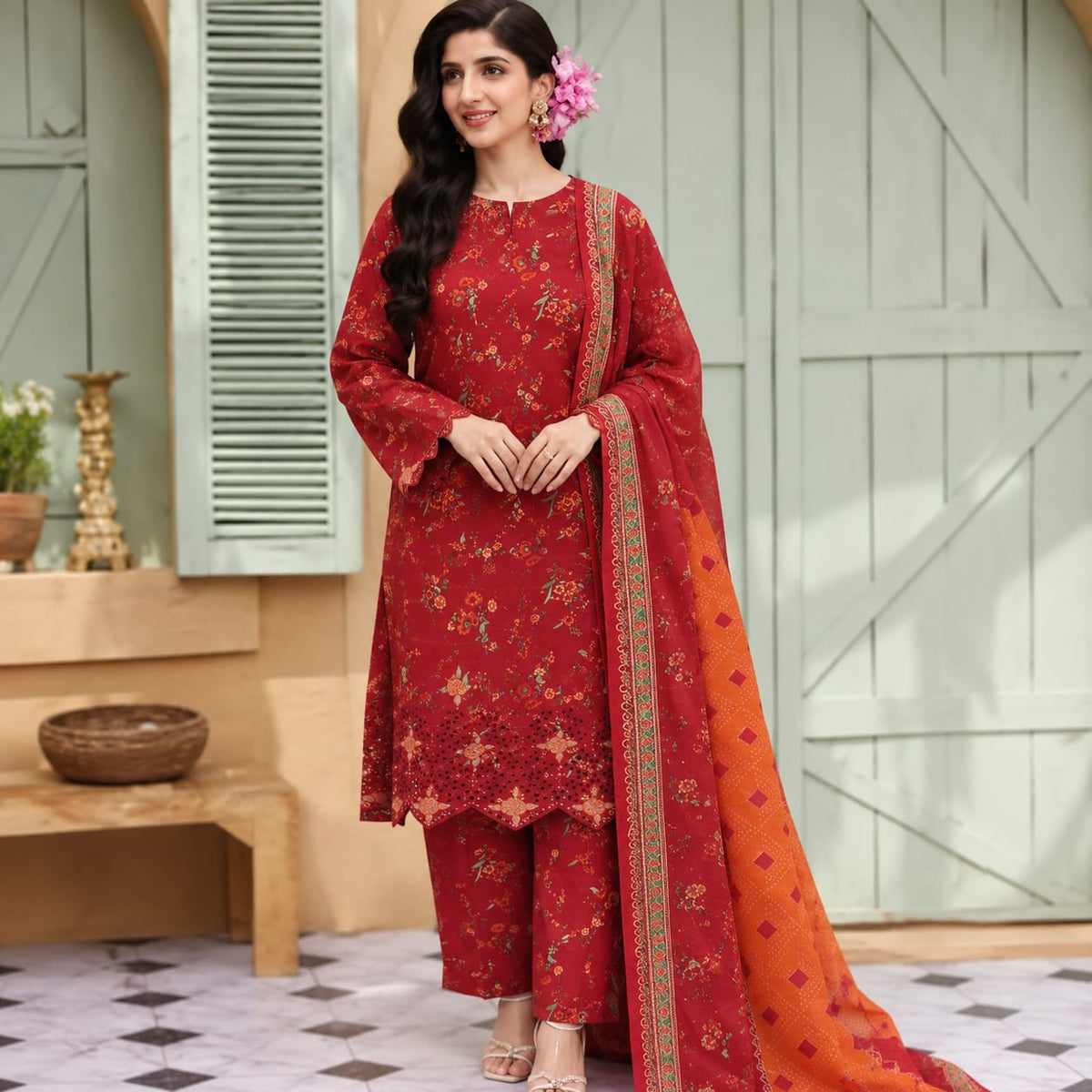 Zareen Boring Embroidered Linen
