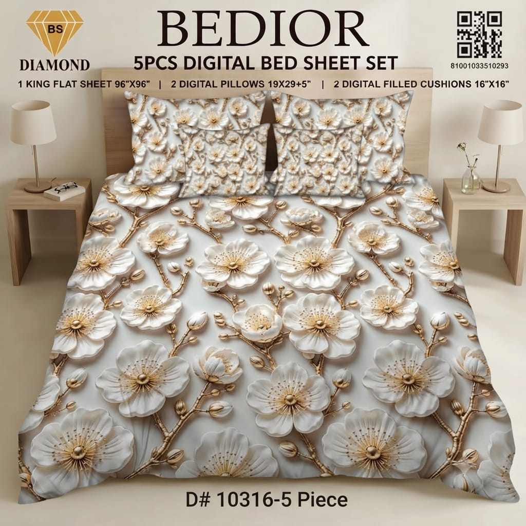 BEDIOR 5PCs DIGITAL BED SHEET SET 10316