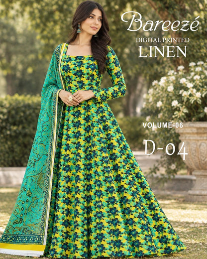Bareeze Printed Linen 3PC
