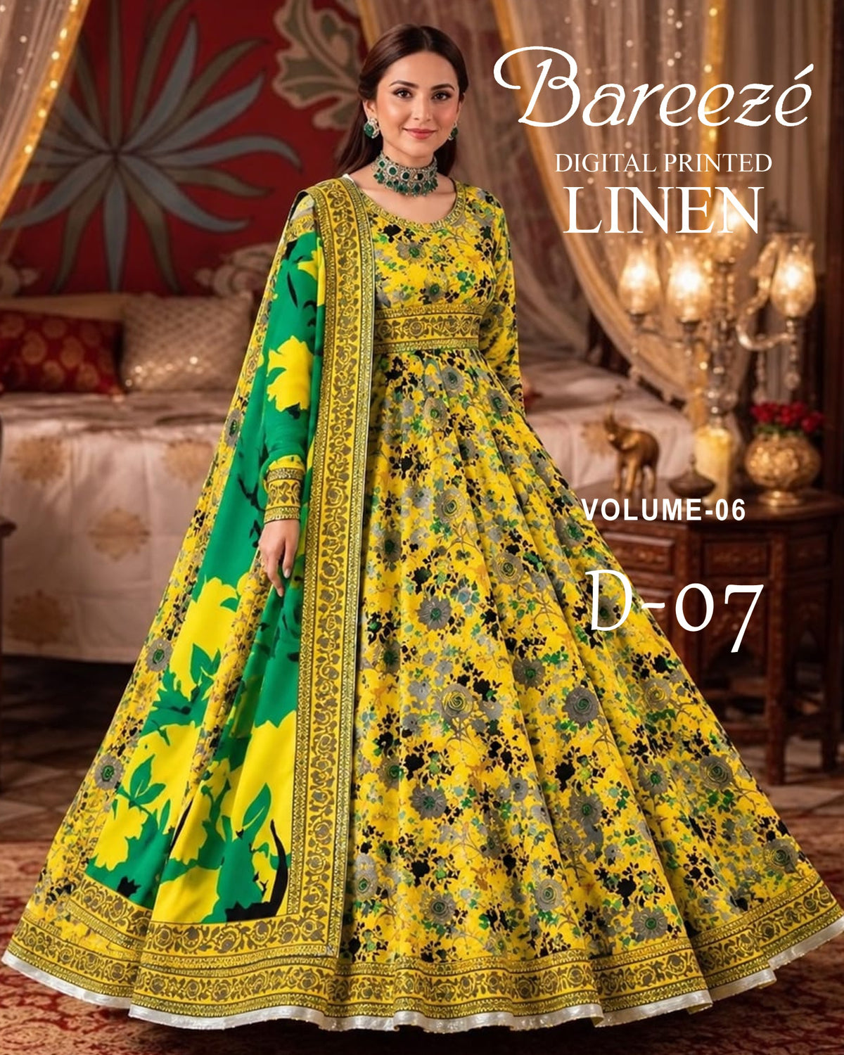 Bareeze Printed Linen 3PC