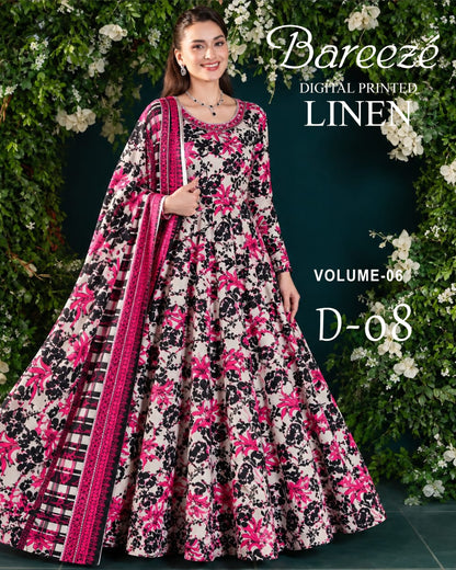 Bareeze Printed Linen 3PC