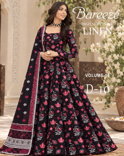 Bareeze Printed Linen 3PC
