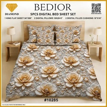 BEDIOR 5PCS DIGITAL BED SHEET SET 10285
