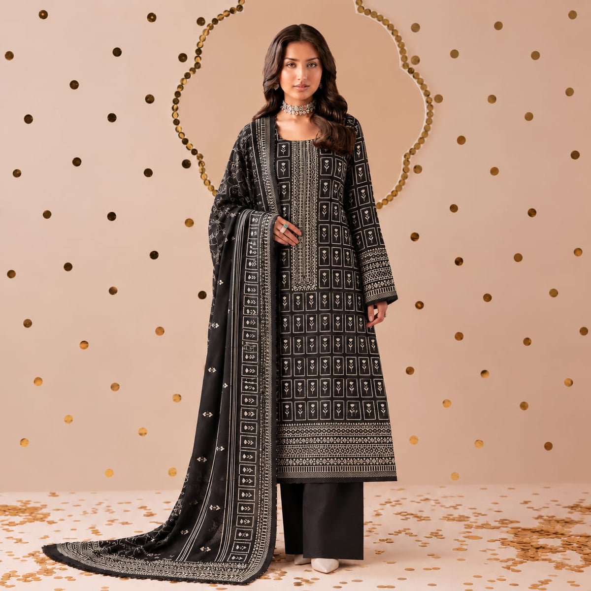 GUL-E-JAAN MARINA WOOL PRINTED 3PC