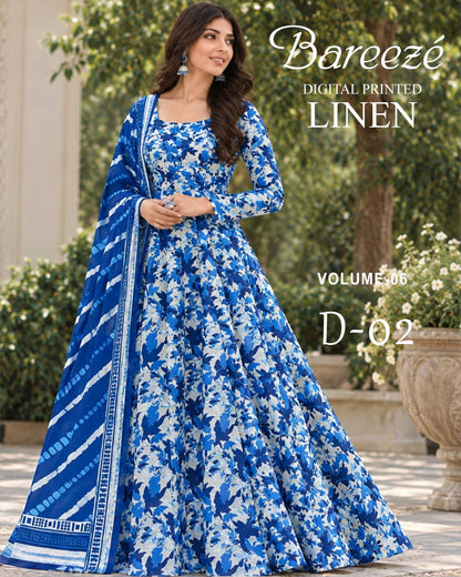 Bareeze Printed Linen 3PC