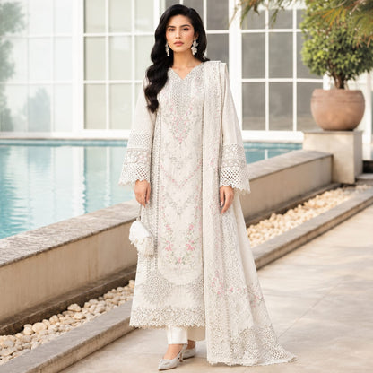 Luxury Dhanak Embroidered 3-Piece Suit
