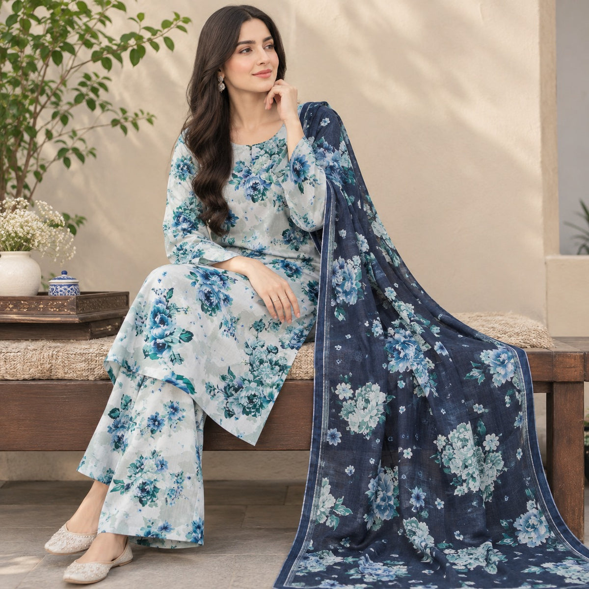 BAROQUE SLUB LINEN 3PC