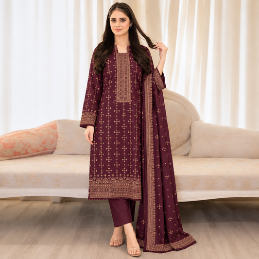 GUL-E-JAAN MARINA WOOL PRINTED 3PC
