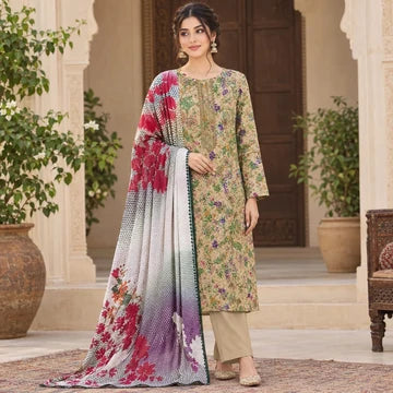 Basic Embroidered Linen 3PC