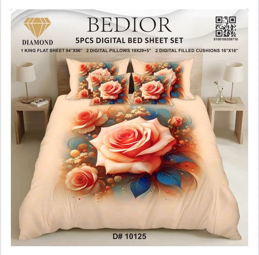 BEDIOR 5PCS DIGITAL BED SHEET SET 10125