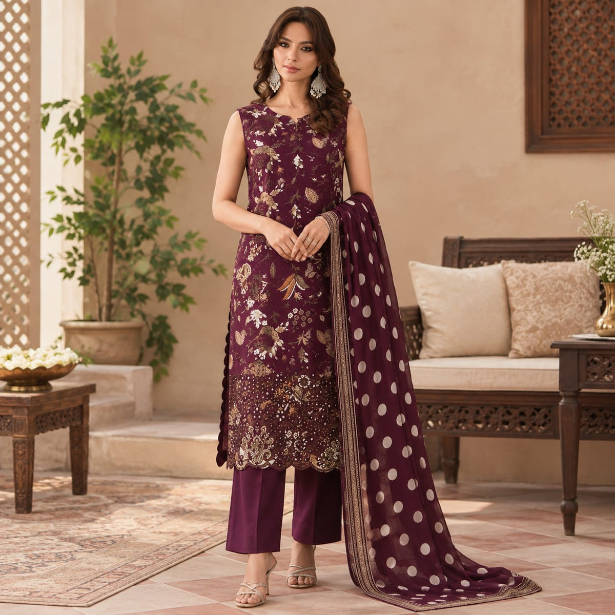 Zareen Boring Embroidered Linen