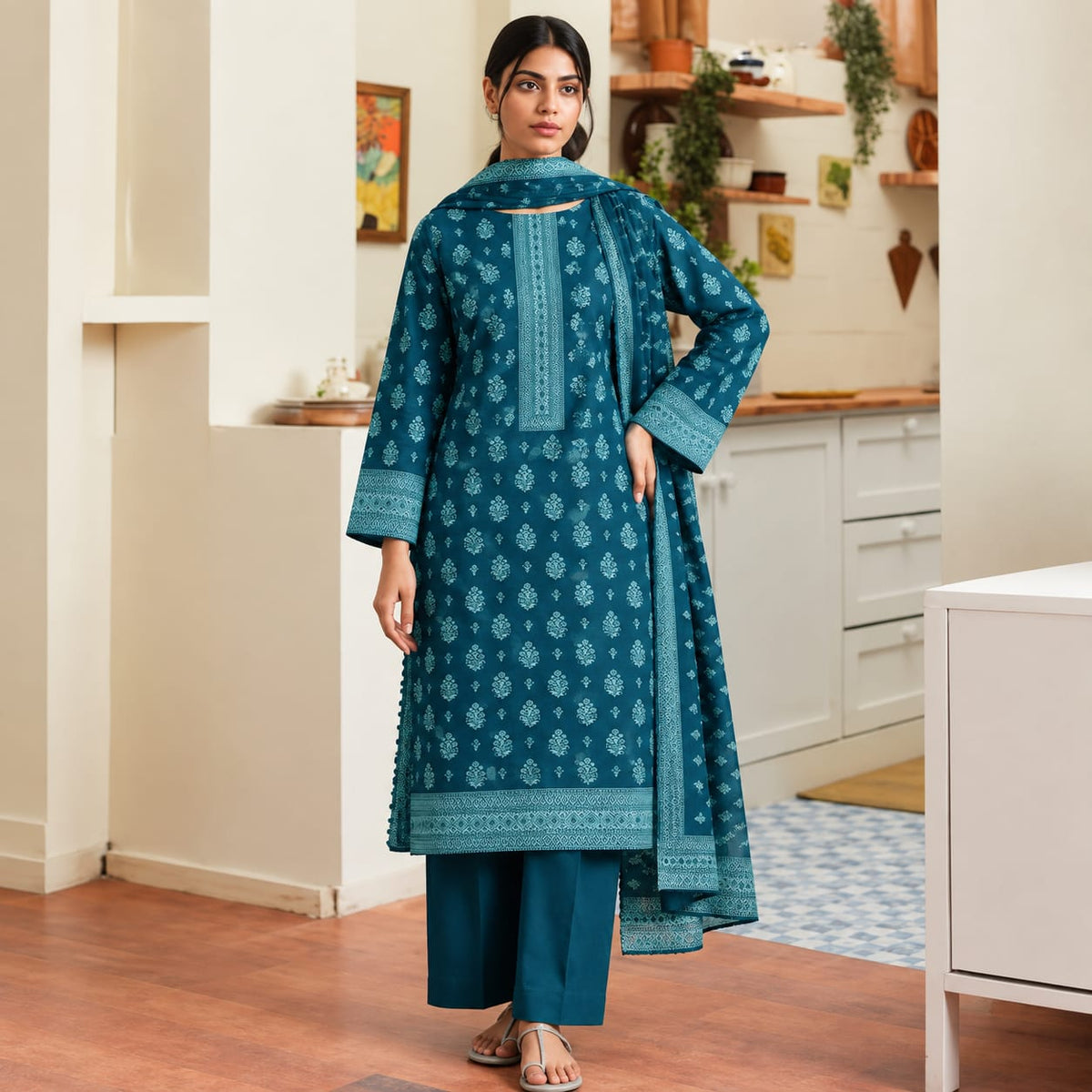 GUL-E-JAAN MARINA WOOL PRINTED 3PC