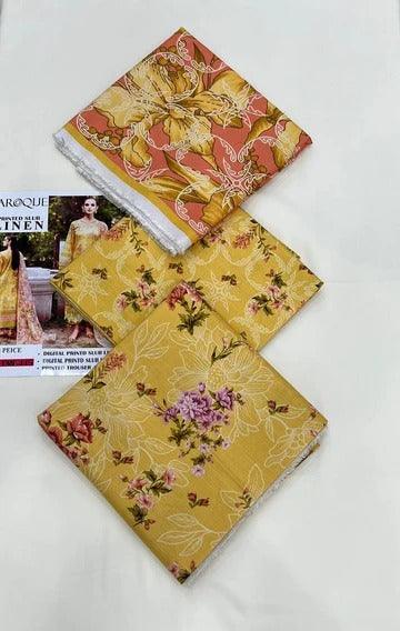 BAROQUE SLUB LINEN 3PC