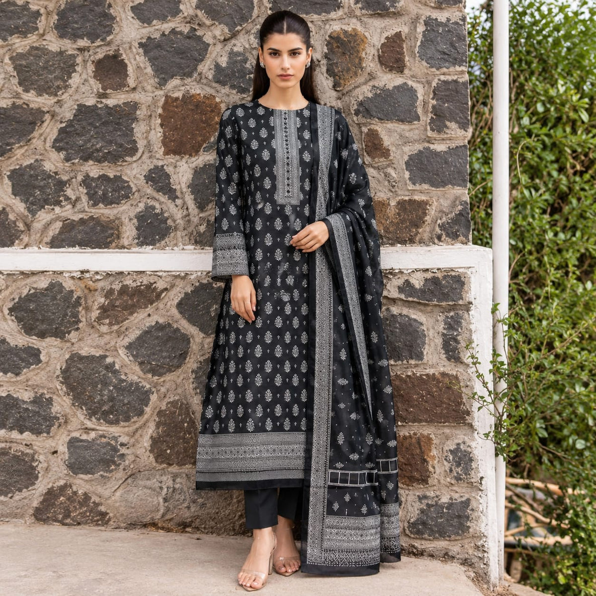 GUL-E-JAAN MARINA WOOL PRINTED 3PC