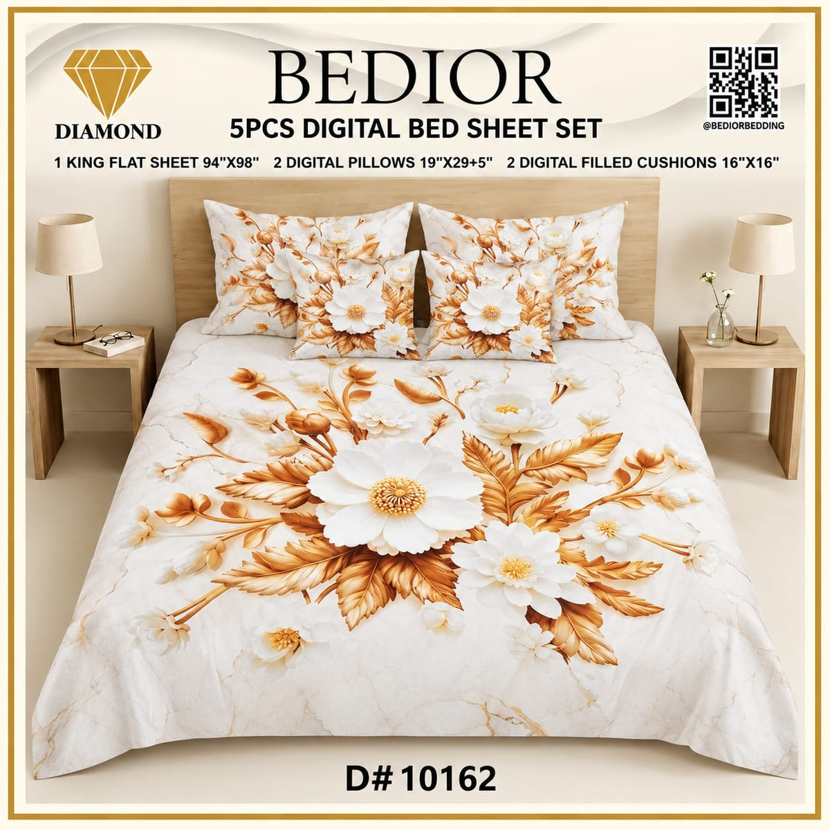 BEDIOR 5PCS DIGITAL BED SHEET SET 10162