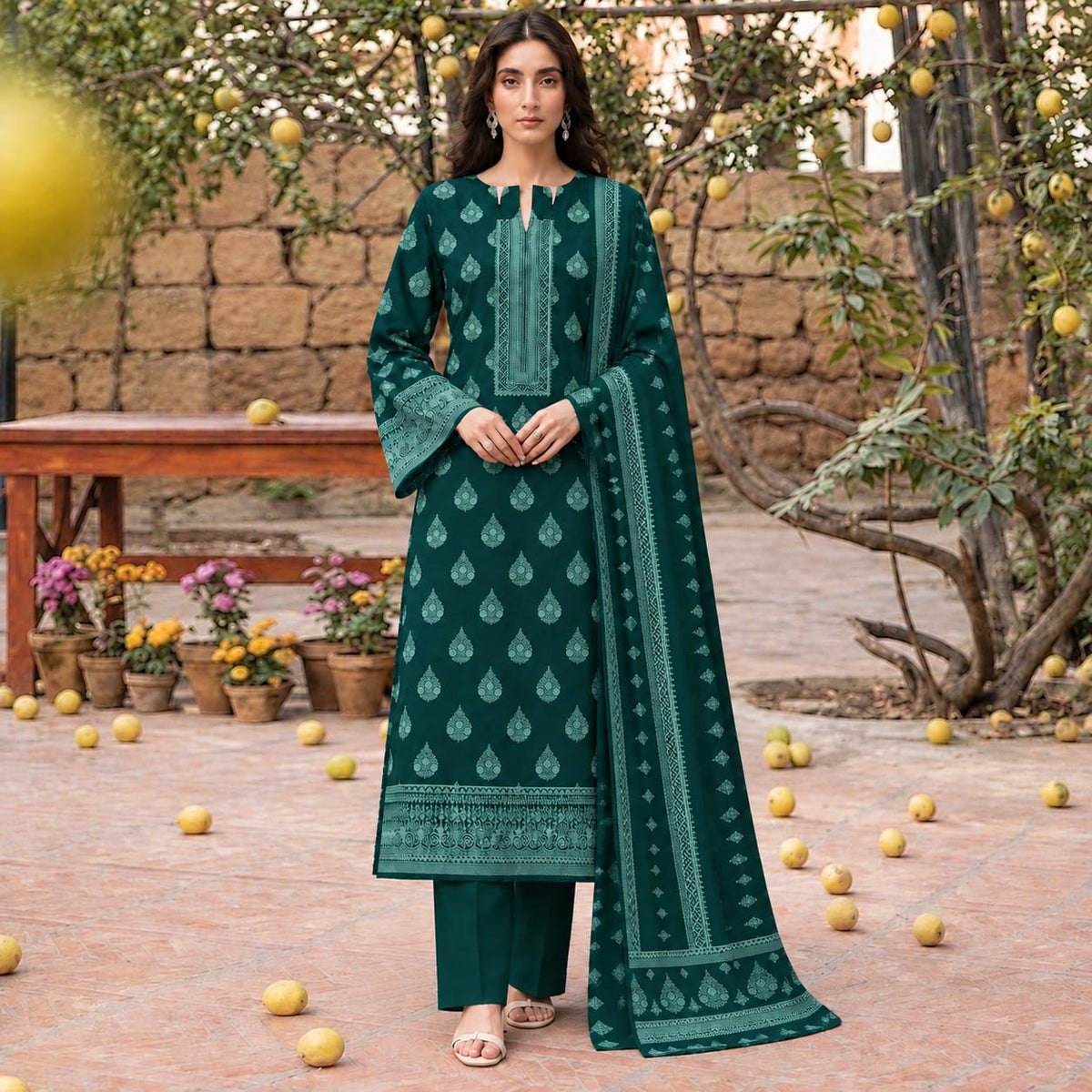 GUL-E-JAAN MARINA WOOL PRINTED 3PC