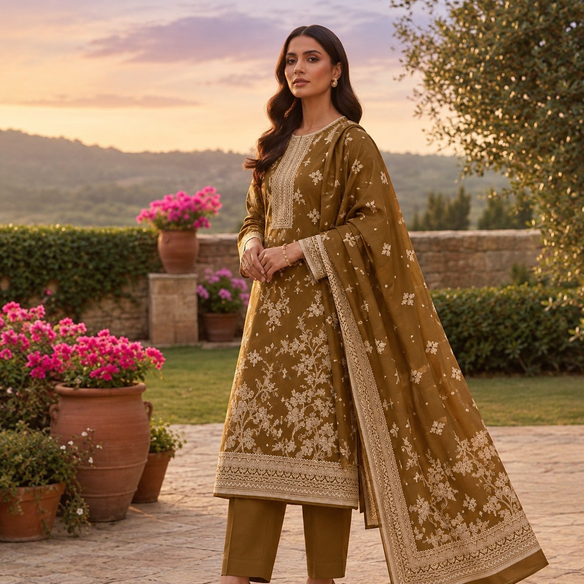 GUL-E-JAAN MARINA WOOL PRINTED 3PC