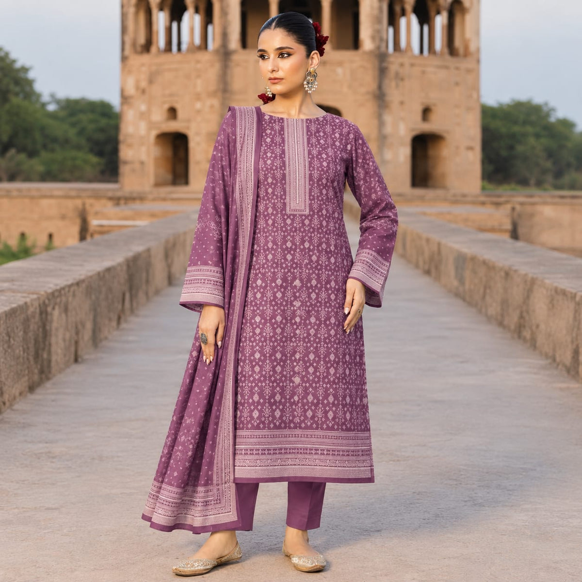 GUL-E-JAAN MARINA WOOL PRINTED 3PC