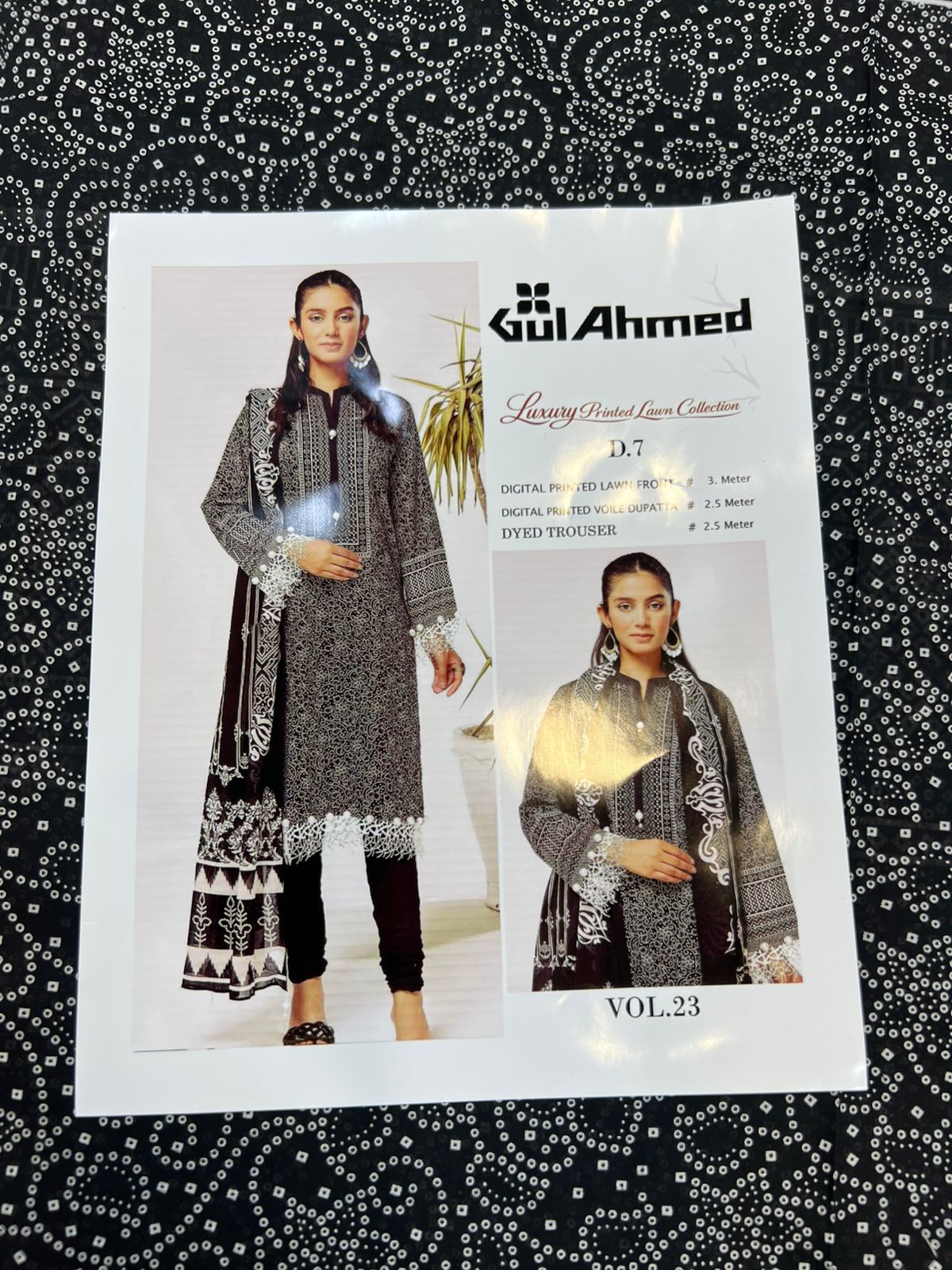 Black Series Lawn 3 Piece With Lawn dupatta