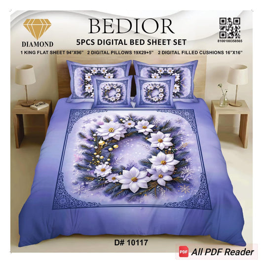 BEDIOR 5PCS DIGITAL BED SHEET SET 10117