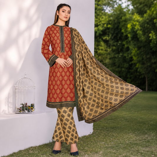 LAWN DUPATTA 3PC BRANDED COLLECTION